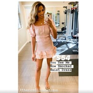 Puff Sleeves Ruffle Mini Dress